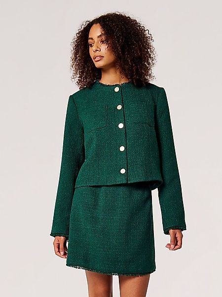 Apricot Bouclèjacke Kurzjacke aus Tweed, mit günstig online kaufen