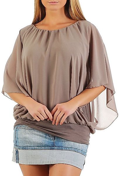 malito more than fashion Chiffonbluse 6296 mit breitem Bund Einheitsgröße günstig online kaufen