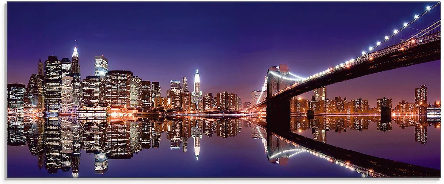 Artland Glasbild "New York Skyline" Amerika 1 Stk. tlg. in verschiedenen Gr günstig online kaufen
