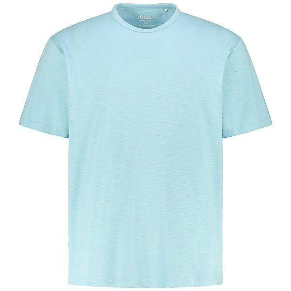 s.Oliver Basic T-Shirt mit Rundhalsausschnitt, elastisch Farbe türkis Größe günstig online kaufen