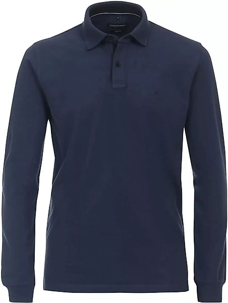 Casa Moda Longsleeve Poloshirt Blau - Größe L günstig online kaufen