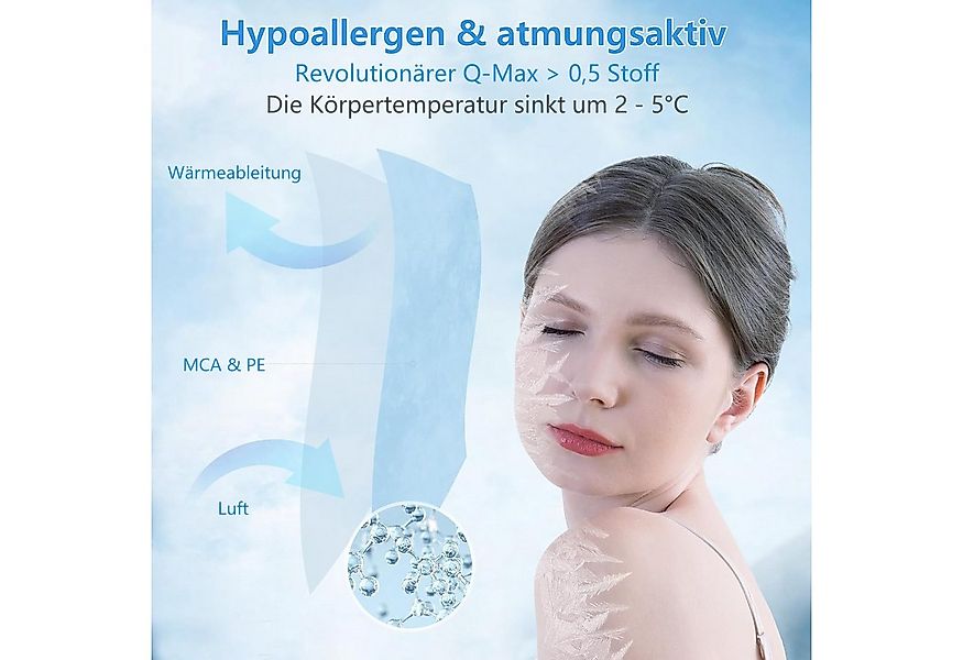 Elegear Kissenbezug 2 Stück kühlender Kopfkissenbezug für Sommer, Q-Max>0.5 günstig online kaufen