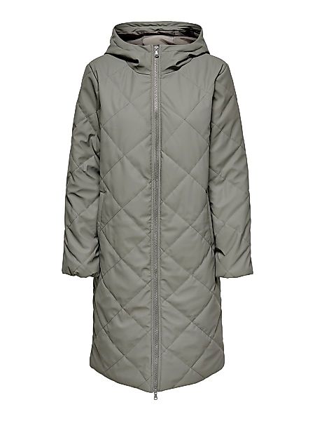 ONLY Lange Stepp- Jacke Damen Grau günstig online kaufen