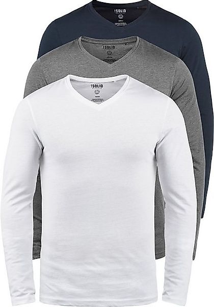 !Solid Langarmshirt SDBasil Langarmshirts im 3er-Pack günstig online kaufen