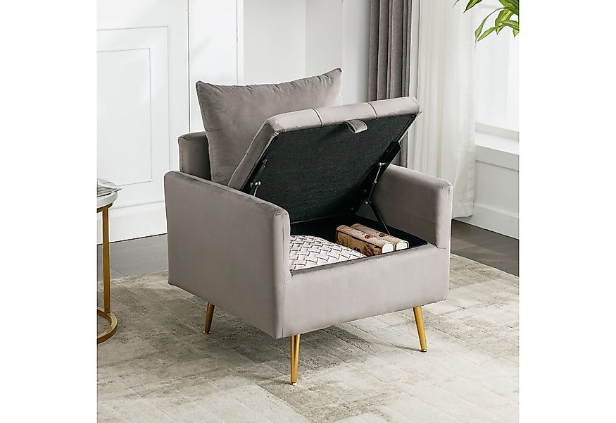 Flieks Loungesessel mit hydraulischem Stauraum und Kissen (1-St), Einzelsof günstig online kaufen