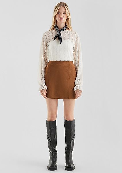 QS Minirock Rock Minirock in Wildlederoptik günstig online kaufen