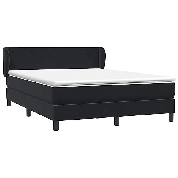 vidaXL Boxspringbett mit Matratze Schwarz 160x220 cm Samt 3317405 günstig online kaufen