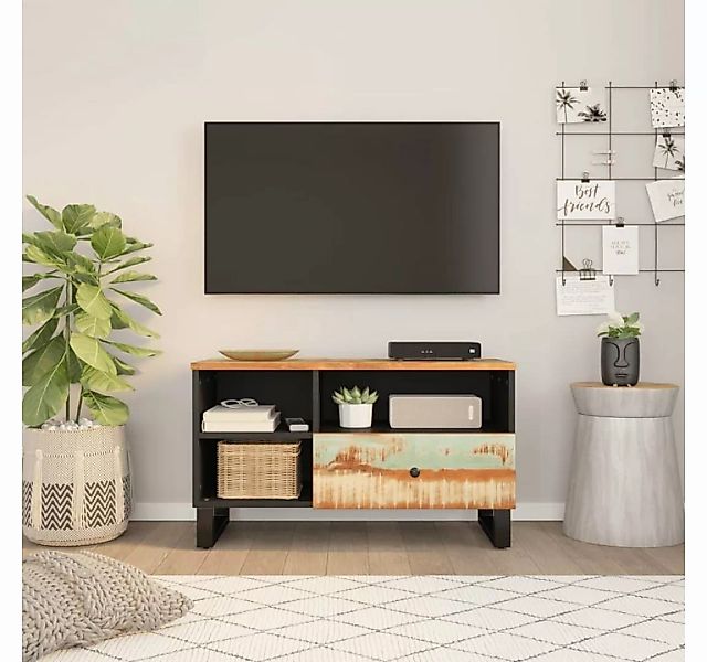 furnicato TV-Schrank 80x33x46 cm Altholz Massiv und Holzwerkstoff günstig online kaufen