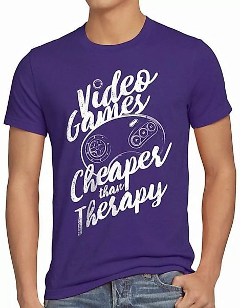 style3 Print-Shirt Herren T-Shirt Video Game Therapy gamer classic retro ko günstig online kaufen