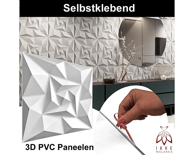 IKHEMalarka 3D Wandpaneel Selbstklebend 3D Paneele, PVC Kunststoffpaneele, günstig online kaufen