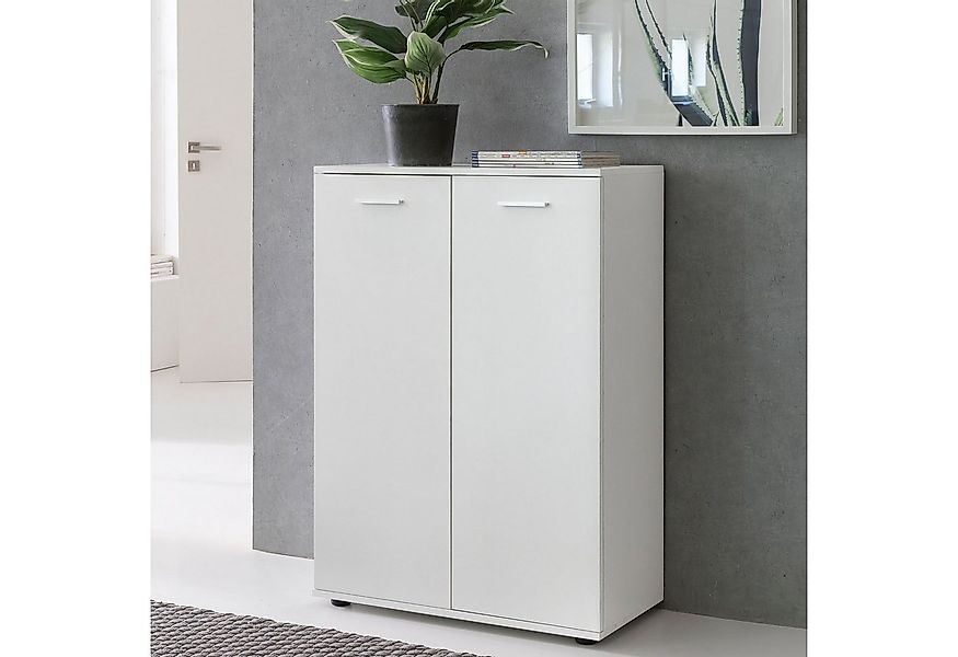 FINEBUY Sideboard SuVa11846_1 70cm weiß mit 2 Türen und Einlegeböden Kommod günstig online kaufen