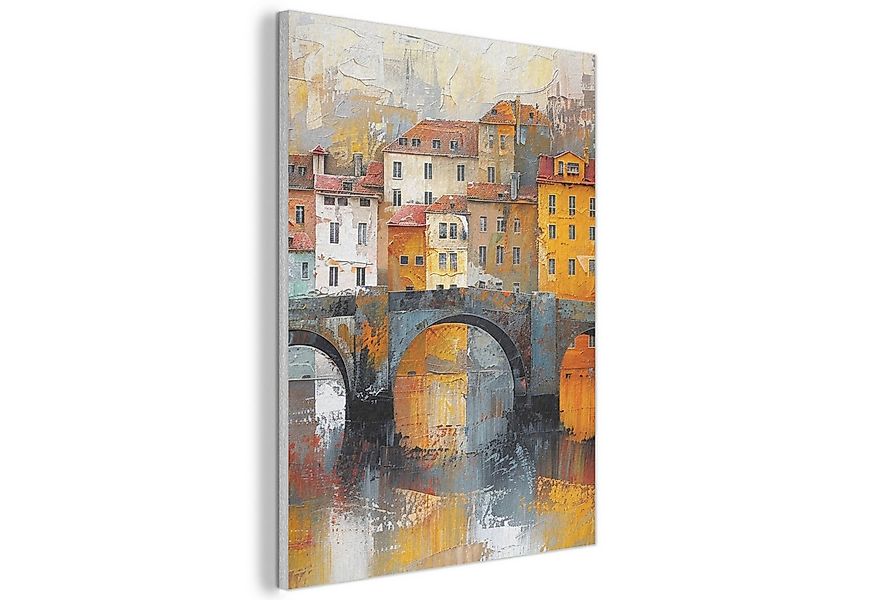 MuchoWow Gemälde Graben - Häuser - Kunst, Fotodruck (1 St), Akustikpaneele, günstig online kaufen