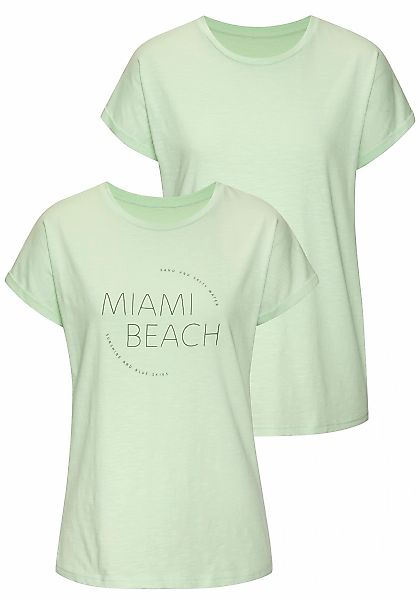 Vivance T-Shirt "mit modischem Frontprint", (2er-Pack), aus weicher Baumwol günstig online kaufen