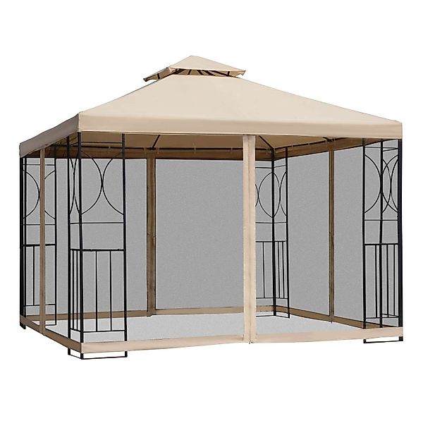 Outsunny Pavillon Partyzelt wetterfest Zelt mit günstig online kaufen