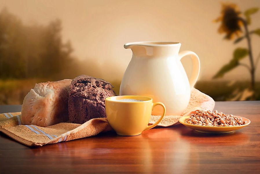 Papermoon Fototapete "Milch und Brot" günstig online kaufen
