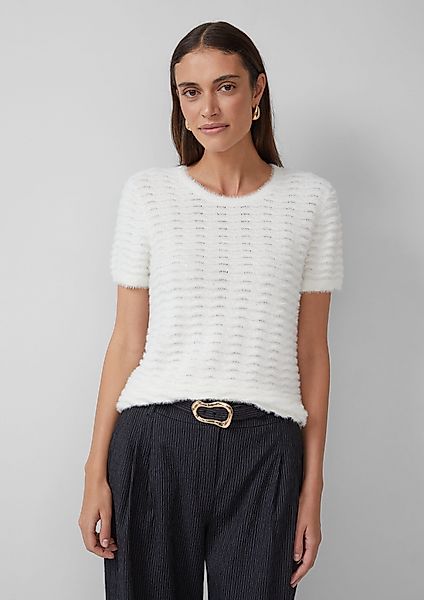 s.Oliver BLACK LABEL Strickpullover Kuscheliger Kurzarm-Pullover günstig online kaufen
