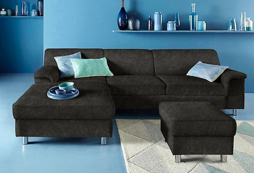 DOMO collection Ecksofa »Jamie, modern und elegant, Fußhöhe 9cm, L-Form,« w günstig online kaufen