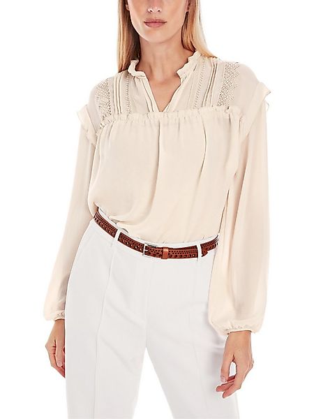 Marc Cain Schlupfbluse "Trip to France" Premium Damenmode Rüschenbluse "Ret günstig online kaufen