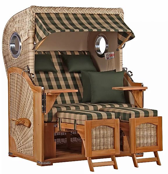 Strandkorb Rantum Teak PE shell Dessin 506 günstig online kaufen