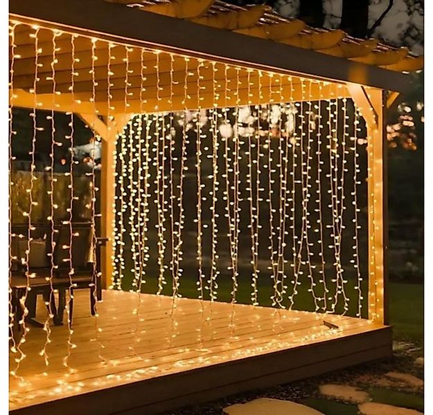 Montegoni LED-Lichterkette 3x3m 300 LED Lichtervorhang Lichternetz Lichterk günstig online kaufen