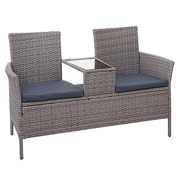 MCW Gartenbank MCW-E24, Poly-Rattan, mit Armlehnen, günstig online kaufen