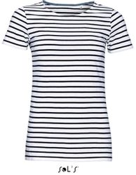 SOLS Rundhalsshirt Damen Striped T-Shirt modisch günstig online kaufen