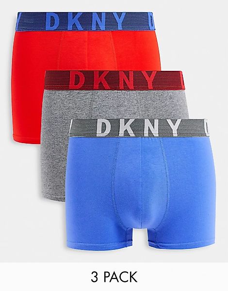 DKNY ‑ Tuskadee ‑ 3er-Pack Boxershorts in Rot günstig online kaufen