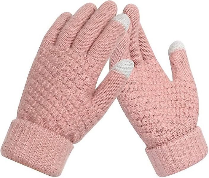 LA CUTE Strickhandschuhe Winterhandschuhe Strick warm Touchscreen Outdoor-E günstig online kaufen