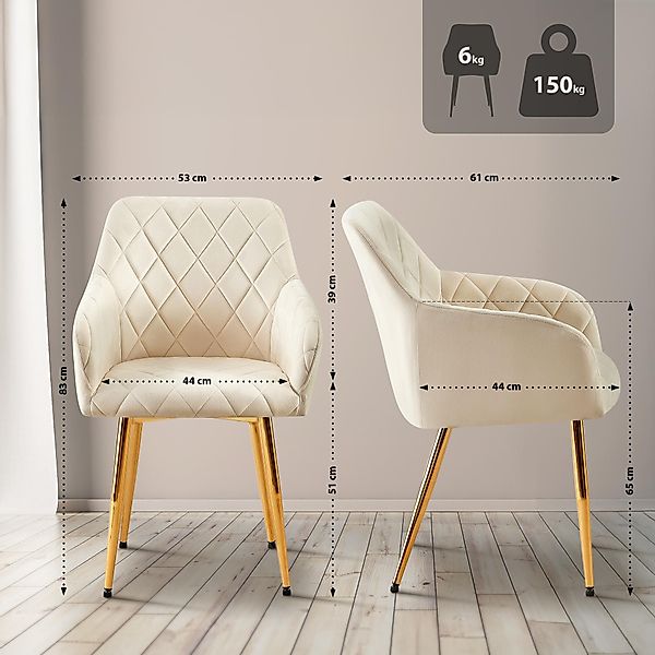 CLP Esszimmerstuhl Monett (2er Set), gepolsterte günstig online kaufen