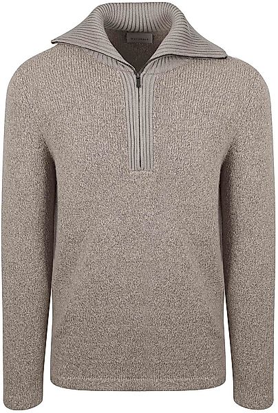 Suitable Deep Zip Pullover Boiled Wool Taupe - Größe XL günstig online kaufen