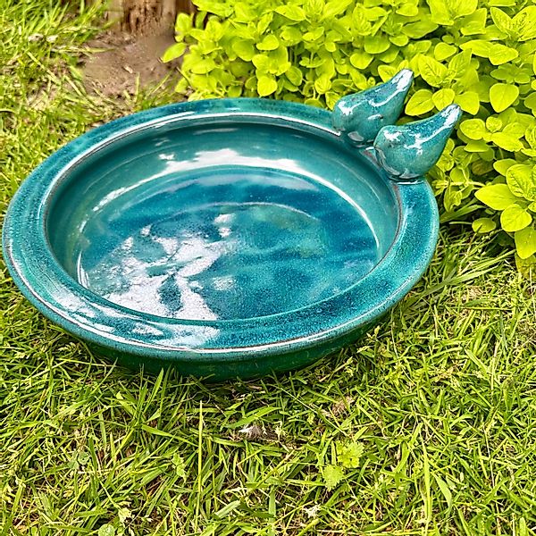 Antikas Futterstation Vogeltränke, Vogelbad - Blau, günstig online kaufen