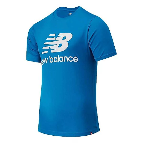 New Balance Essentials Stacked Logo Kurzarm T-shirt S Wave Blue günstig online kaufen