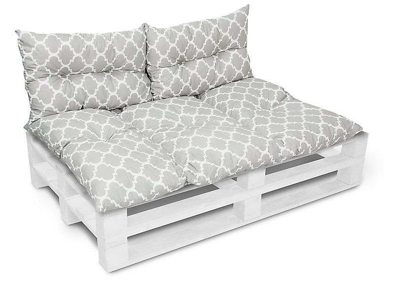 Amilian Stuhlkissen - Bankauflage - Gartenbankauflage - 80x120cm + 2 x 40x6 günstig online kaufen