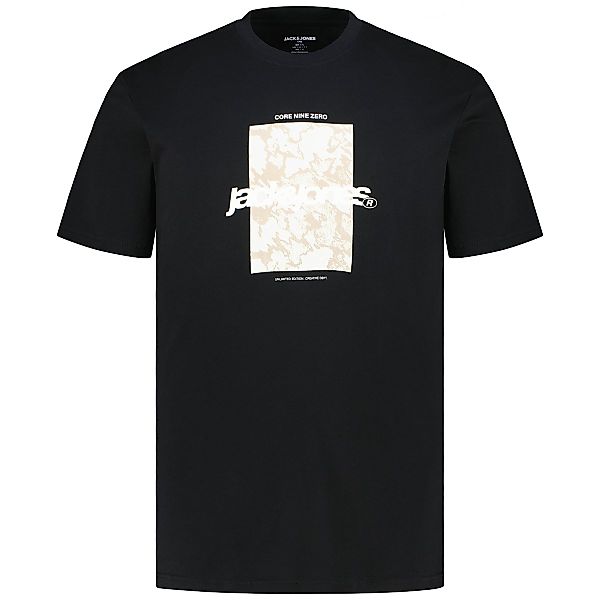 Jack&Jones T-Shirt mit Label-Print Farbe schwarz Größe: 5XL günstig online kaufen