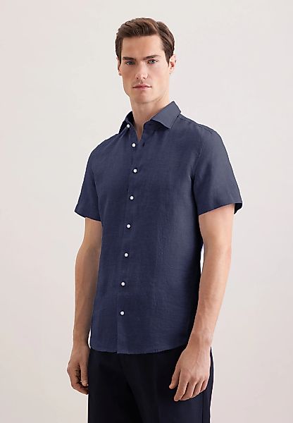 seidensticker Leinenhemd "Schwarze Rose" Slim 1/2 Kentkragen Uni günstig online kaufen