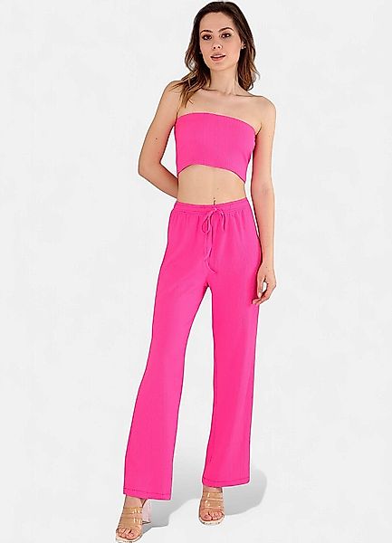 fashionshowcase Palazzohose Damen Crinkle-Hose mit elastischem günstig online kaufen