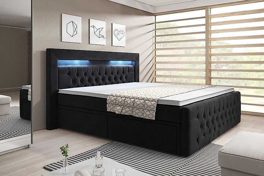 Luxusbetten24 Boxspringbett Sera, mit LED-Beleuchtung und günstig online kaufen