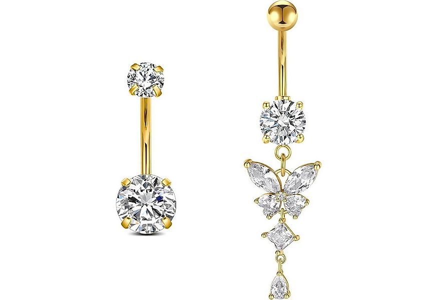 LuxusKollektion Bauchnabelpiercing-Set Bauchnabelpiercing Chirurgenstahl Go günstig online kaufen