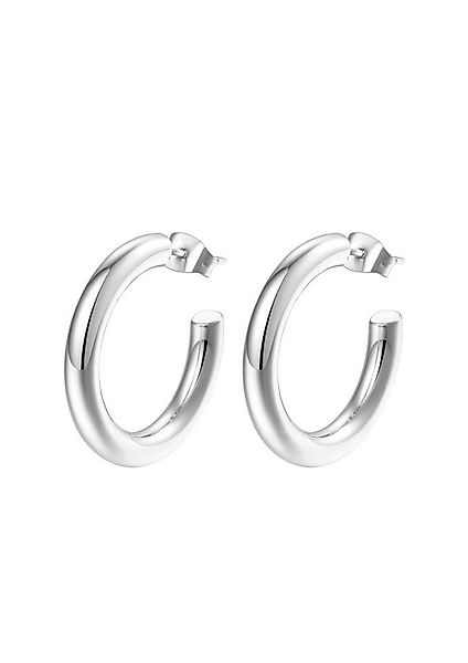 Hey Happiness Paar Creolen Edelstahl Ohrringe Damen rund, 18K Roségold Verg günstig online kaufen