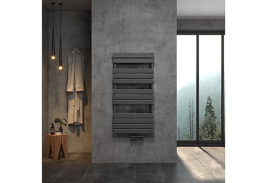 WITEN&NOCK Badheizkörper SARDORA Design Handtuchheizung 2in1 Mittelanschlus günstig online kaufen