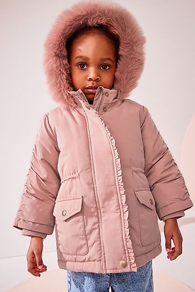 Next Parka Wasserabweisender Parkamantel mit Rüschentasche günstig online kaufen