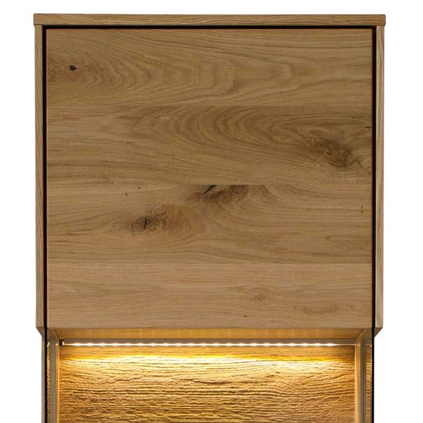 Hängeschrank Vitrine aus Wildeiche Massivholz 43 cm breit günstig online kaufen