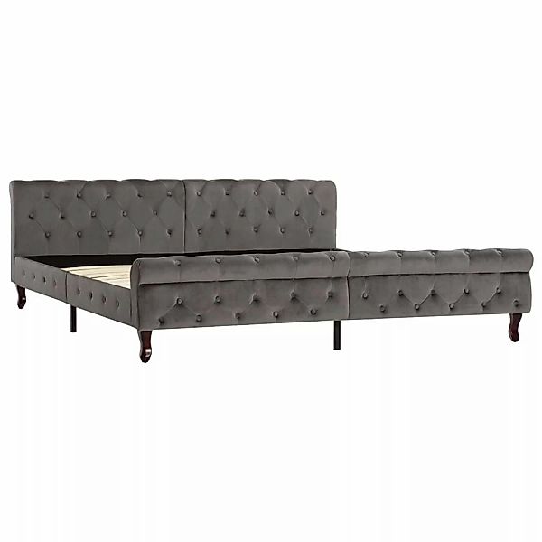 vidaXL Bettgestell Grau Samt 200 x 200 cm622047 günstig online kaufen
