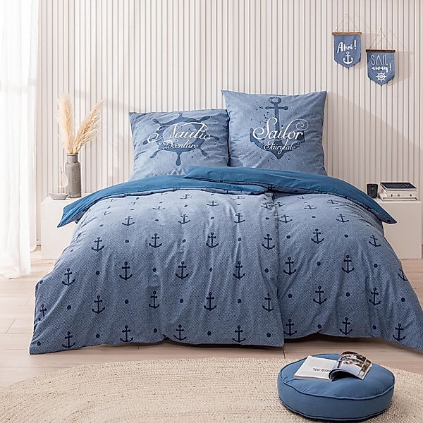 MTOnlinehandel Bettwäsche Sailor Fairytale 135x200 + günstig online kaufen