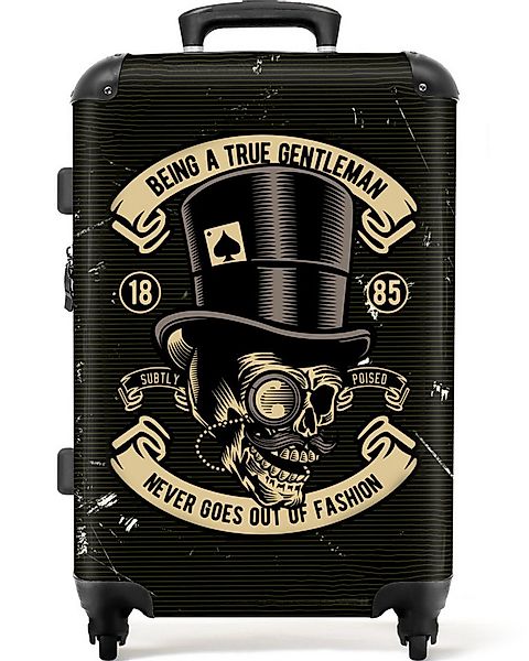 NoBoringSuitcases.com© Hartschalen-Trolley mit leuchtende Räder - Vintage - günstig online kaufen