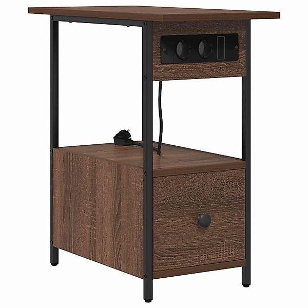 vidaXL Nachttisch Braune Eiche 60 x 30 x 61 cm Holzwerkstoff 859599 günstig online kaufen
