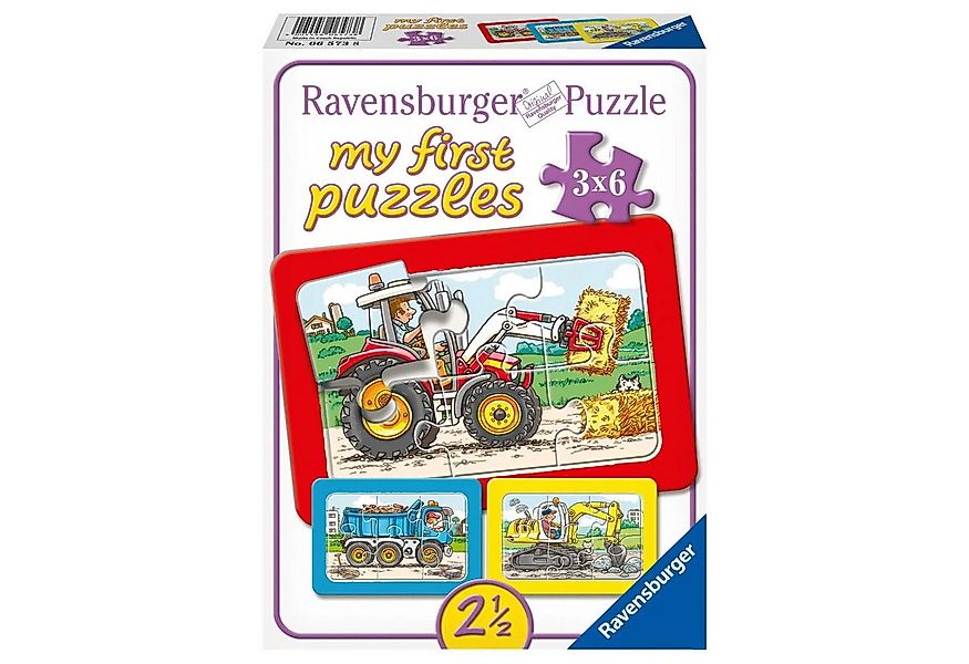 Ravensburger Puzzle Bagger, Traktor und Kipplader. My first puzzle - Rahmen günstig online kaufen