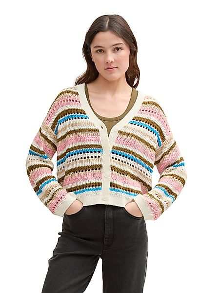 TOM TAILOR Denim Cardigan, mit Streifen Muster günstig online kaufen