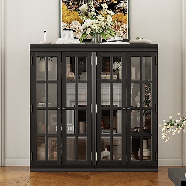 FUFU&GAGA Sideboard Schwarzer 2-türiger Schuhschrank mit günstig online kaufen