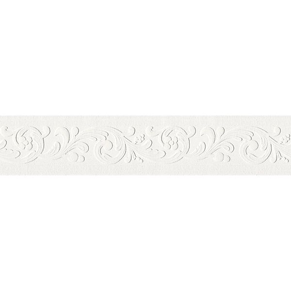 Bricoflor 3D Tapetenbordüre in Weiß Ornament Wandbordüre Ideal für Schlafzi günstig online kaufen